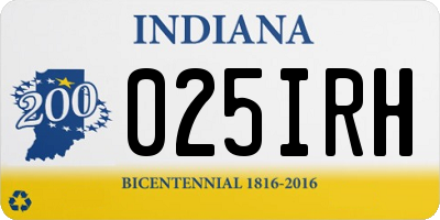 IN license plate 025IRH