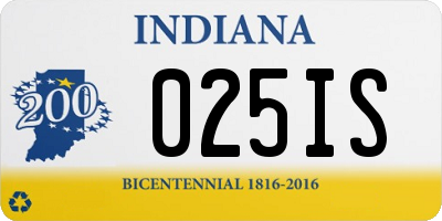 IN license plate 025IS