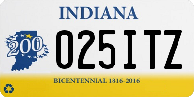 IN license plate 025ITZ