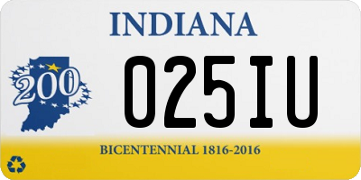 IN license plate 025IU