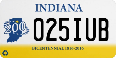 IN license plate 025IUB
