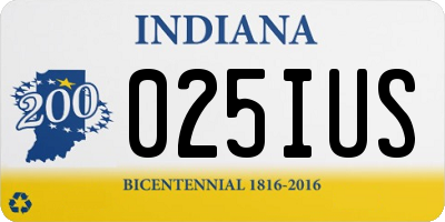 IN license plate 025IUS