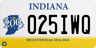 IN license plate 025IWQ