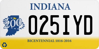 IN license plate 025IYD