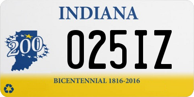 IN license plate 025IZ