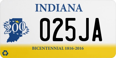 IN license plate 025JA