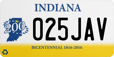 IN license plate 025JAV