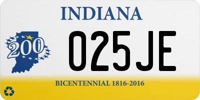 IN license plate 025JE