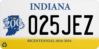 IN license plate 025JEZ