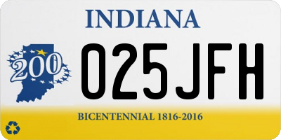 IN license plate 025JFH