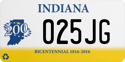 IN license plate 025JG