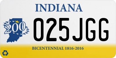 IN license plate 025JGG