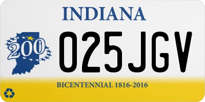 IN license plate 025JGV