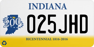 IN license plate 025JHD