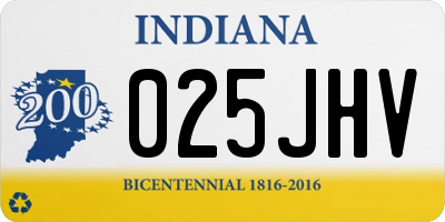 IN license plate 025JHV