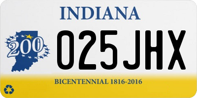IN license plate 025JHX