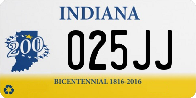 IN license plate 025JJ