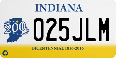 IN license plate 025JLM