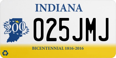 IN license plate 025JMJ