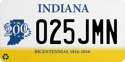 IN license plate 025JMN