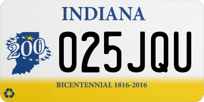 IN license plate 025JQU