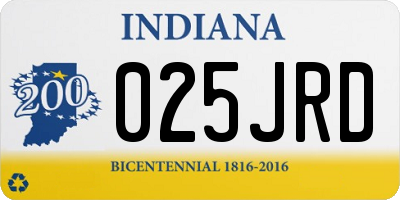 IN license plate 025JRD