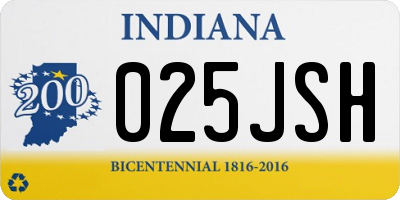 IN license plate 025JSH