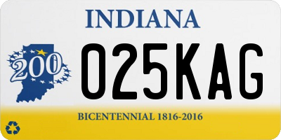 IN license plate 025KAG