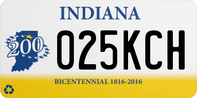 IN license plate 025KCH