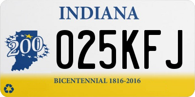 IN license plate 025KFJ
