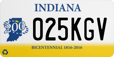 IN license plate 025KGV