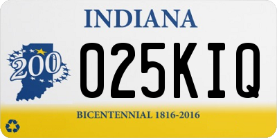 IN license plate 025KIQ