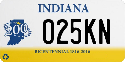 IN license plate 025KN