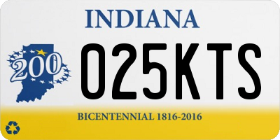 IN license plate 025KTS