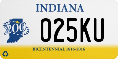 IN license plate 025KU