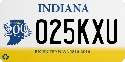 IN license plate 025KXU