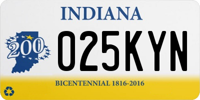 IN license plate 025KYN