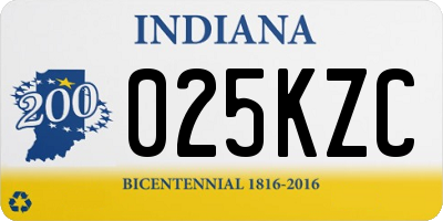 IN license plate 025KZC