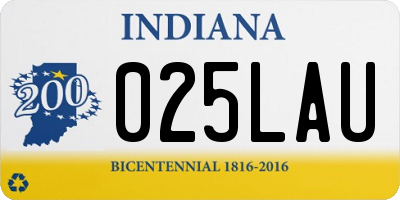 IN license plate 025LAU