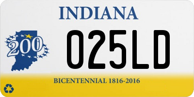 IN license plate 025LD