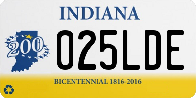 IN license plate 025LDE
