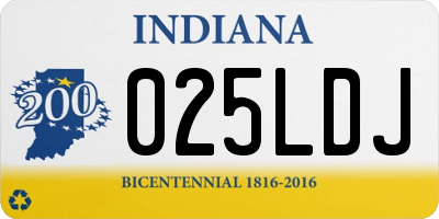 IN license plate 025LDJ