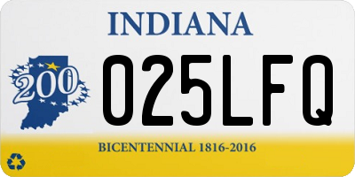 IN license plate 025LFQ