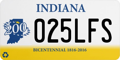 IN license plate 025LFS