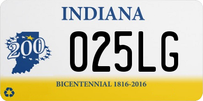 IN license plate 025LG