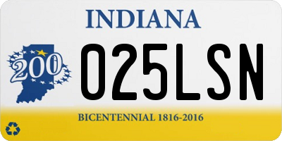 IN license plate 025LSN