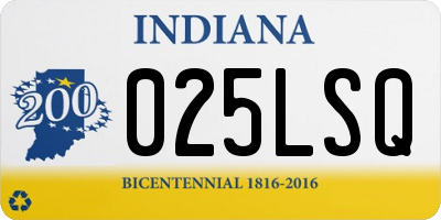 IN license plate 025LSQ