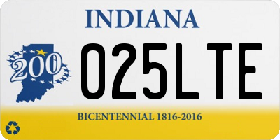 IN license plate 025LTE