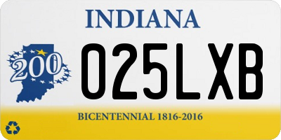 IN license plate 025LXB