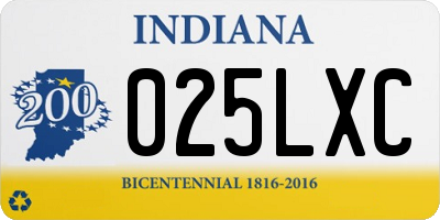 IN license plate 025LXC